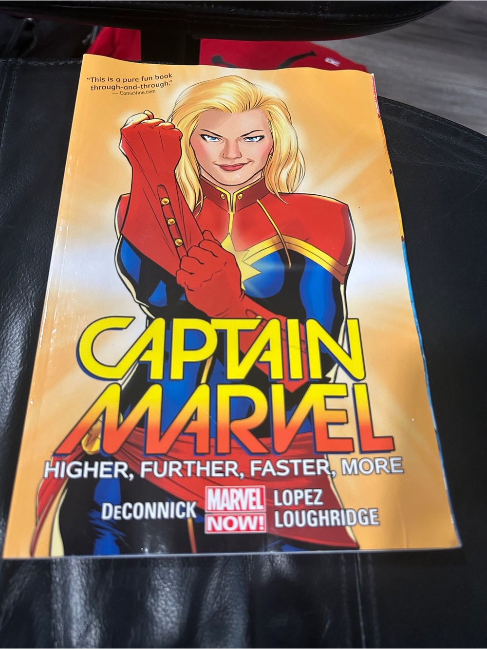 Marvel Captain Marvel comic book - Red, Blue & Yellow